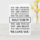 Ermutigende Worte werden bald Personalisiert Karte (Gelbe Blume)