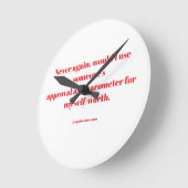 Ermutigende Zitate Runde Wanduhr (Winkel)