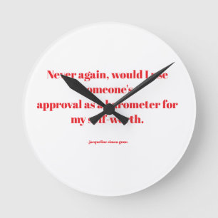 Ermutigende Zitate Runde Wanduhr
