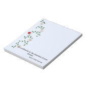 Ermutigendes Zitat mit Daisies und Ladybug Notizblock (Rotiert)