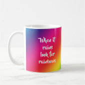 Ermutigendes Zitat, nach Regenbogen und Sternen su Kaffeetasse (Links)