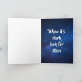 Ermutigendes Zitat, nach Regenbogen und Sternen su Karte (Innenseite)