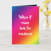 Ermutigendes Zitat, nach Regenbogen und Sternen su Karte (Gelbe Blume)