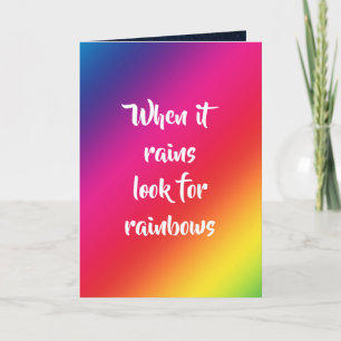 Ermutigendes Zitat, nach Regenbogen und Sternen su Karte