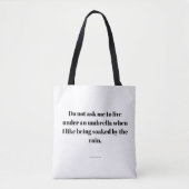 Ermutigendes Zitat Tasche (Vorderseite)