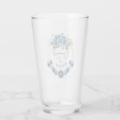 Ermutigt durch Gottes Grace Blue Gold Floral Glas (Rückseite)