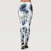 Ermutigte Blumenwasserfarbe für Frauen Leggings (Rückseite)