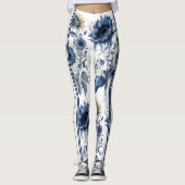 Ermutigte Blumenwasserfarbe für Frauen Leggings (Vorderseite)