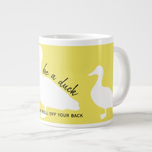 Ermutigung als Ente Jumbo-Tasse (Vorderseite Rechts)