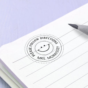 Ermutigung Bitte folgen Sie den Anweisungen Lehrer Permastempel