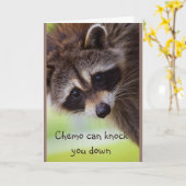 Ermutigung Chemo kann dich in Raccoon niederreißen Karte (Gelbe Blume)