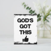 Ermutigung: Das hat Gott Got Postkarte (Stehend Vorderseite)