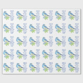 Ermutigung der Bibelschrift Matthew Bluebird Geschenkpapier (Flach)