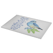 Ermutigung der Bibelschrift Matthew Bluebird Schneidebrett (Ecke)
