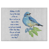 Ermutigung der Bibelschrift Matthew Bluebird Schneidebrett (Vorderseite)