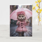 Ermutigung der Cat Grußkarte Karte (Gelbe Blume)