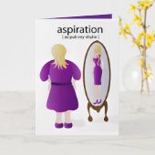 Ermutigung der Frau mit verlorenem Gewicht in Spie Karte (Gelbe Blume)