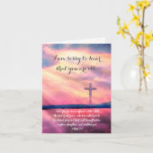 Ermutigung der Kranken. Christliche Faltkarte Karte (Gelbe Blume)