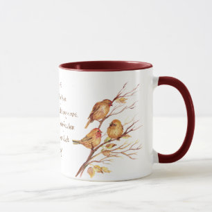 Ermutigung der Schrift Matthew 6:26, Vögel Tasse