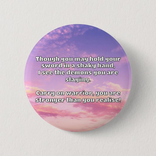 Ermutigung des Empath Warrior zu einem positiven Z Button (Vorderseite)