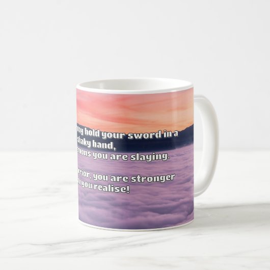 Ermutigung des Empath Warrior zu einem positiven Z Kaffeetasse (VorderseiteRechts)