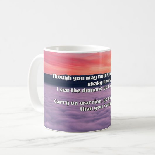 Ermutigung des Empath Warrior zu einem positiven Z Kaffeetasse (Vorderseite Links)