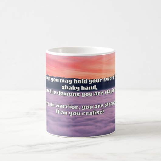 Ermutigung des Empath Warrior zu einem positiven Z Kaffeetasse (Mittel)