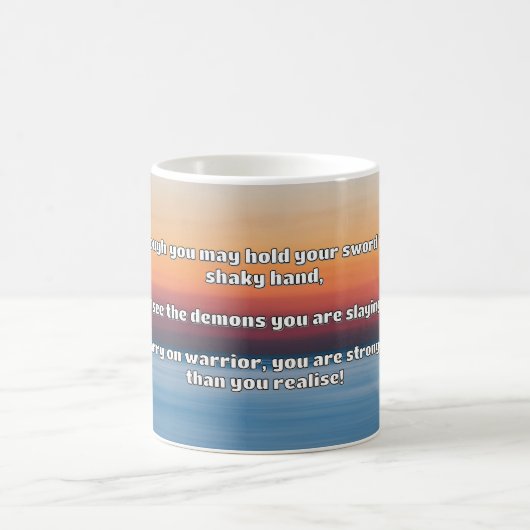 Ermutigung des Empath Warrior zu einem positiven Z Kaffeetasse (Mittel)