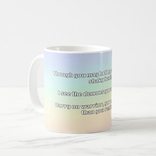 Ermutigung des Empath Warrior zu einem positiven Z Kaffeetasse (Vorderseite Links)