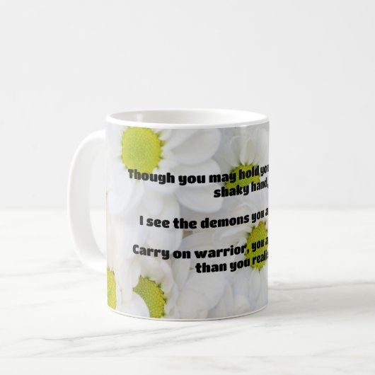 Ermutigung des Empath Warrior zu einem positiven Z Kaffeetasse (Vorderseite Links)