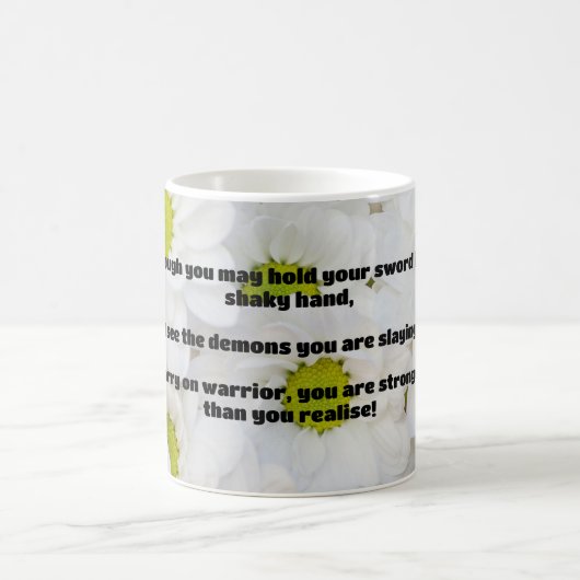 Ermutigung des Empath Warrior zu einem positiven Z Kaffeetasse (Mittel)