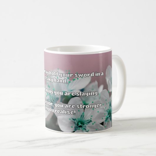 Ermutigung des Empath Warrior zu einem positiven Z Kaffeetasse (VorderseiteRechts)