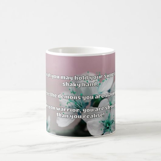 Ermutigung des Empath Warrior zu einem positiven Z Kaffeetasse (Mittel)