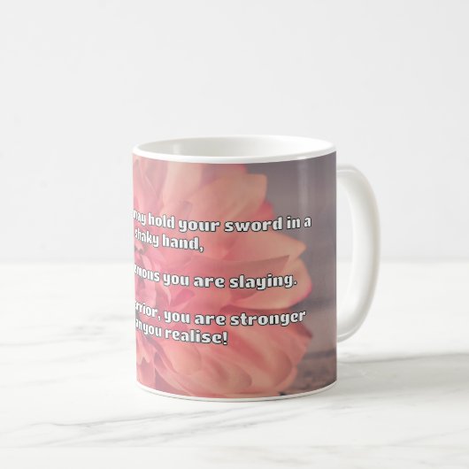 Ermutigung des Empath Warrior zu einem positiven Z Kaffeetasse (VorderseiteRechts)