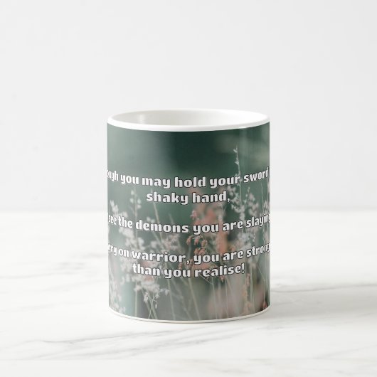 Ermutigung des Empath Warrior zu einem positiven Z Kaffeetasse (Mittel)