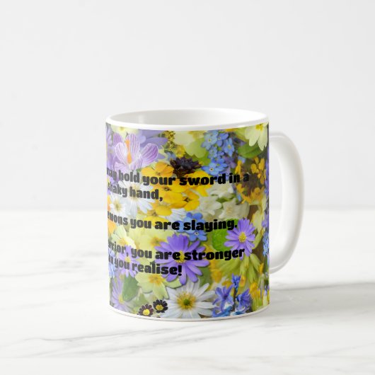 Ermutigung des Empath Warrior zu einem positiven Z Kaffeetasse (VorderseiteRechts)