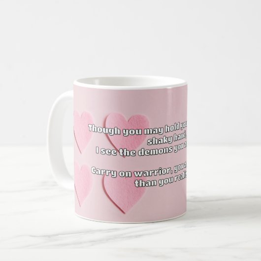 Ermutigung des Empath Warrior zu einem positiven Z Kaffeetasse (Vorderseite Links)