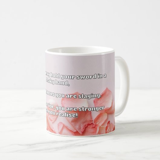 Ermutigung des Empath Warrior zu einem positiven Z Kaffeetasse (VorderseiteRechts)