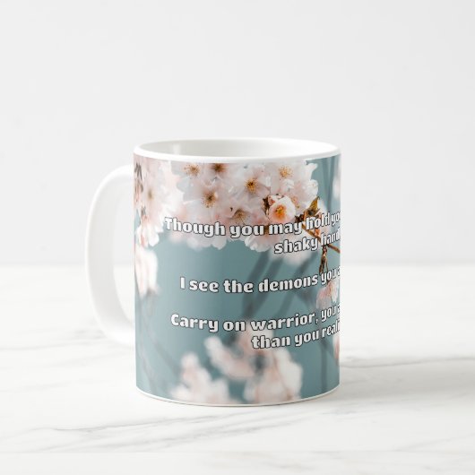 Ermutigung des Empath Warrior zu einem positiven Z Kaffeetasse (Vorderseite Links)