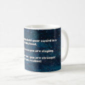 Ermutigung des Empath Warrior zu einem positiven Z Kaffeetasse (VorderseiteRechts)