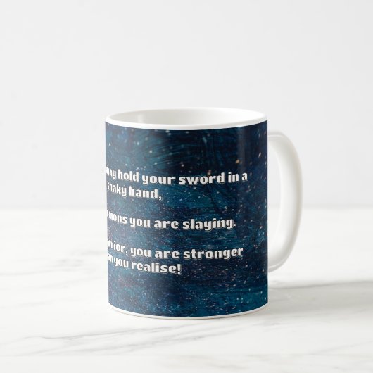 Ermutigung des Empath Warrior zu einem positiven Z Kaffeetasse (VorderseiteRechts)