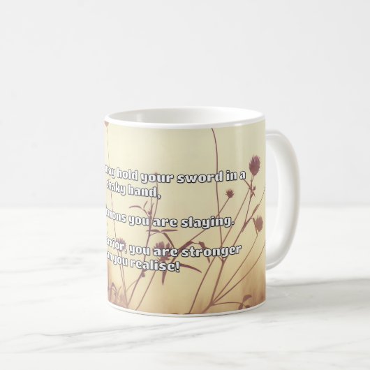 Ermutigung des Empath Warrior zu einem positiven Z Kaffeetasse (VorderseiteRechts)