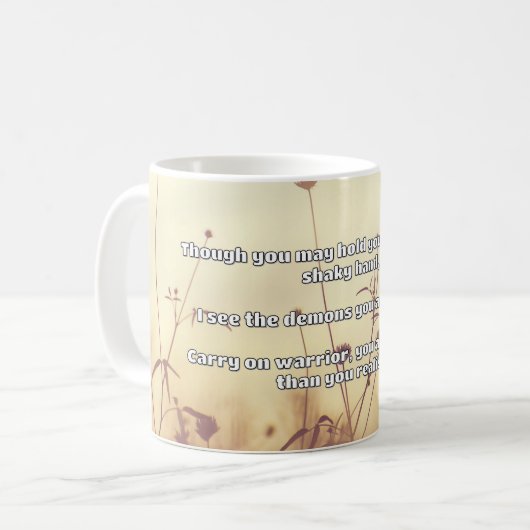 Ermutigung des Empath Warrior zu einem positiven Z Kaffeetasse (Vorderseite Links)