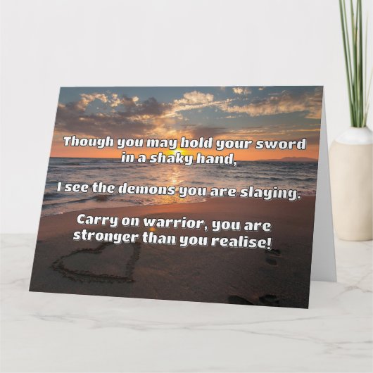 Ermutigung des Empath Warrior zu einem positiven Z Karte (Vorderseite)