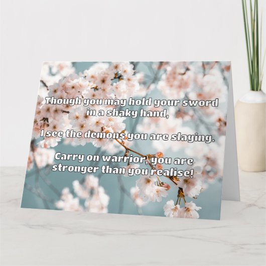 Ermutigung des Empath Warrior zu einem positiven Z Karte (Vorderseite)