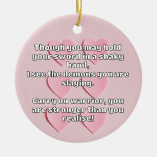 Ermutigung des Empath Warrior zu einem positiven Z Keramik Ornament