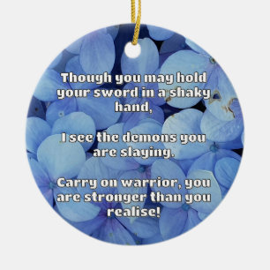 Ermutigung des Empath Warrior zu einem positiven Z Keramik Ornament