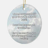 Ermutigung des Empath Warrior zu einem positiven Z Keramik Ornament (Links)