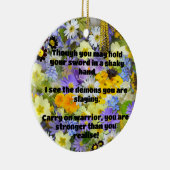 Ermutigung des Empath Warrior zu einem positiven Z Keramik Ornament (Rechts)