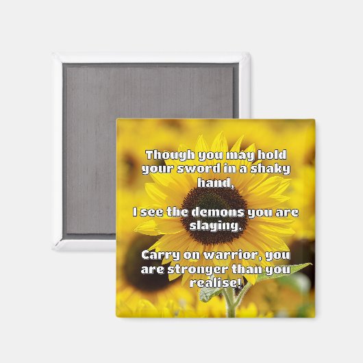 Ermutigung des Empath Warrior zu einem positiven Z Magnet (Vorderseite/Rückseite)